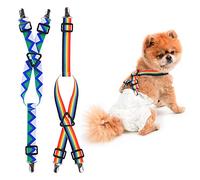 2 correas para pañales para perros, arnés para pañales para perros, tirantes para perros de edad, tirantes para cachorros, bandas abdominales para pañales de perro, ropa para mascotas, ropa