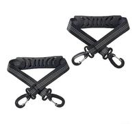 2 correas resistentes para botas de esquí de nailon 600D con cierre de rosca y correa acolchada para el hombro para snowboard, patines en línea, color negro