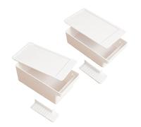 2 cortadores de mantequilla y caja de almacenamiento, caja de cocina para rebanar queso para refrigerador, práctica herramienta de ingredientes para hornear
