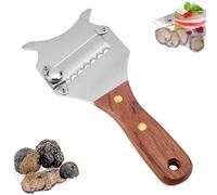 2 cortadores de trufas para queso, cortador de trufas con mango, cortador de trufas de acero inoxidable con hoja ajustable, rallador de trufas, cortador de trufas para trufas rallador de queso