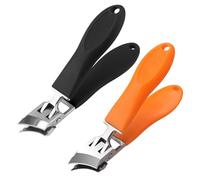 2 cortaúñas biselados, cortaúñas biselado, cortaúñas de acero inoxidable para manos y pies