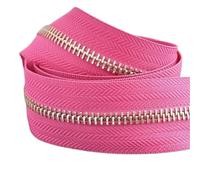 2 cremalleras de 1-5 yardas 5# for coser bolsa con cierre rollo bobina ropa abrigo cremallera Kit reparación accesorios DIY Para Abrigos y Chaquetas(RoseRedGold,3yards)