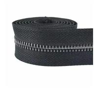 2 cremalleras de 1-5 yardas 5# for coser bolsa con cierre rollo bobina ropa abrigo cremallera Kit reparación accesorios DIY Para Abrigos y Chaquetas(BlackBlack,3yard)