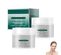 2 cremas de noche antiedad reafirmante e hidratantes que promueven la radiación nocturna de la piel, incluye mini cepillo de silicona