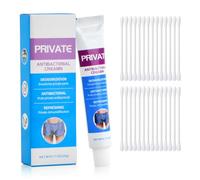 2 Cremas Higiene Íntima Hombres con 100 Hisopos de Algodón, Crema Aliviar la Picazón para Zona Íntima Masculina, Crema Hidratante Antipicazón ÍNtima Masculinos, CREma Calmante para las Partes Privadas