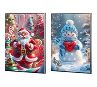 2 cuadernos A5 de muñeco de nieve de Papá Noel de 50 páginas para regalo para adultos (JAY22 JAY23)