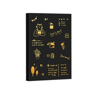 2 cuadernos de cartón dorado retro personalizados A5 Life is Very Good [Food Daily]