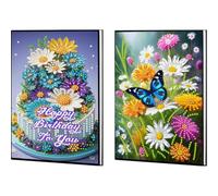 2 cuadernos de flores A5 de 50 páginas para adultos, regalo de vacaciones