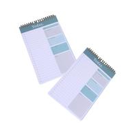 2 cuadernos de papelería, planificador semanal, diario, administración, suministros escolares
