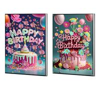 2 cuadernos de pastel de cumpleaños A5 de 50 páginas para adultos, regalo