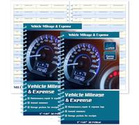 2 cuadernos de registro de kilometraje para automóviles, impuestos de mantenimiento de vehículos, registro de registros de gastos de mantenimiento de vehículos, cuaderno de registro de millas de gas