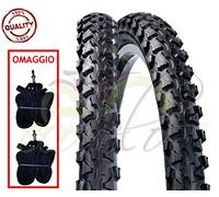 2 cuartos + 2 neumáticos negros para Mountain Bike 20 x 1.90 (47 - 406) MTB Mountain Bike bici bicicleta