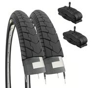 2 Cubiertas de 24 x 1,75 (47-507) + cámaras V.A. Neumáticos de Carretera Graziella City Bike Bicicleta de 24 Pulgadas
