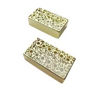 ＡＷＨＡＯ 2 Cubiertas de Golpeador de Guitarra Eléctrica, Patrón Hueco de Cobre, Piezas de Repuesto Duraderas para Músicos, Ensayos, Bricolaje, Re, Talla de Oro