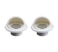 2 cubiertas de rejilla de ventilación de techo de PVC, 75/110/160 mm, tapa de salida de ventilación redonda para techo del hogar, protección contra la intemperie (salidas de 110 mm)