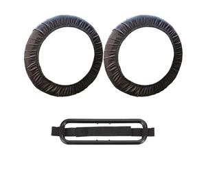 2 Cubiertas De Volante De Tela Oxford Y 1 Marco De Caja De Pañuelos para Automóvil, Protector De Volante Impermeable Y A Prueba De Suciedad, Clip para Colgar En El Automóvil, Autopartes.