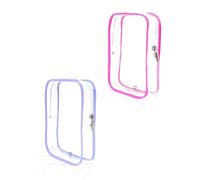 2 cubos de embalaje transparentes aprobados por la TSA, bolsas de maquillaje para líquidos, bolsa de viaje de tamaño de cuarto de galón, artículos esenciales para avión, accesorios de viaje en avión,