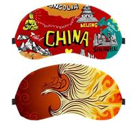 2 cubrebocas para dormir con diseño de ave fénix, para hombres y mujeres, transpirables, cero presión ocular para dormir