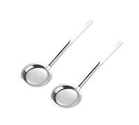 2 cucharas coladoras de acero inoxidable 304 de malla fina para cocina Salwar, mango cómodo para cocinar y freír