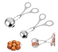 2 cucharas de bola de carne, molde para albóndigas, molde para albóndigas, alicates antiadherentes, para albóndigas de acero inoxidable