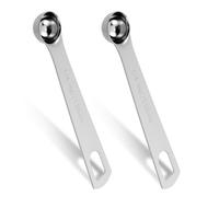 2 cucharas medidoras de 1/4 cucharadita de 1/4 cucharadita de 1,25 ml 1,25 cc, cuchara medidora de acero inoxidable, mini cucharas medidoras pequeñas de mango corto, cuchara de metal para cocina