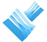 2 Cucharas Medidoras Planas 3 en 1 con Forma de Polígono, Cucharas Medidoras Plegables Cucharas Medidoras Planas Magnéticas 6 Tamaños Diferentes para Hornear Líquidos Ingredientes (Azul)