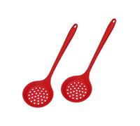 2 cucharones de silicona con ranura para espumador de silicona, cuchara ranurada con asa, cuchara de aceite adecuada para uso en cocina, tamices de cocina