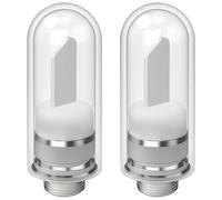2 cuchillas de cerámica para derretir cera, se adapta a baterías de 510 hilos, herramienta de encerado con base plana de acero inoxidable, punta de cerámica de calentamiento rápido para fusión