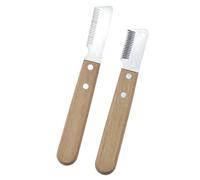 2 cuchillos de corte para perros: cuchillo de corte para perros y peines de depilación, cuchillo profesional de recortar, mango ergonómico utilizado para perros y gatos