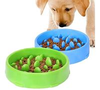 2 cuencos interactivos para perros, comedero lento, con base antideslizante para perros, perros y cachorros