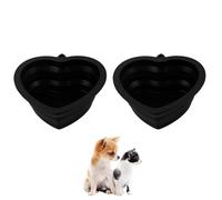 2 cuencos plegables para perros y gatos portátiles con función de alimentación lenta para viajes, senderismo, camping, caminatas