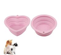 2 cuencos plegables para perros y gatos portátiles con función de alimentación lenta para viajes, senderismo, camping, caminatas