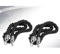 2 cuerdas de nailon resistentes for barreras de cola, color negro, for control de multitudes y gestión de eventos.(70cm)
