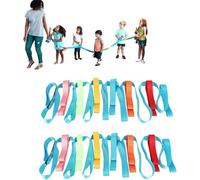 2 cuerdas de seguridad para caminar para niños, 368 cm, antipérdida, para bebés y niños pequeños, para preescolar, guardería, escuela, al aire libre, con 12 asas coloridas