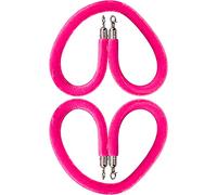 2 Cuerdas de Terciopelo con Ganchos Plateados, Cuerda de Control de multitudes con broches, Cuerda de Barrera VIP para Fiestas y Eventos, Barrera para Filas de Espera en Festivales y celebra