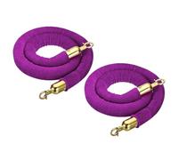 2 cuerdas de terciopelo morado de 3 pies, barrera de control de multitudes con ganchos a presión, divisor de colas para hotel, teatro, eventos de películas, elegante solución de gestión de colas