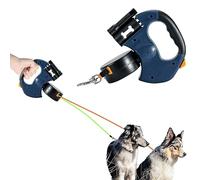 2 cuerdas retráctiles para perros, cuerda retráctil para perros pequeños, diseño de doble cabeza, mango antideslizante, ligero, regalo para los amantes de los perros para perros pequeños y