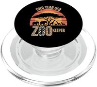 2º Cumpleaños Animal Zoo Safari 2 Años Zookeeper PopSockets PopGrip para MagSafe