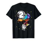 2º Cumpleaños Astronauta 2 Años Planetas Niños Camiseta