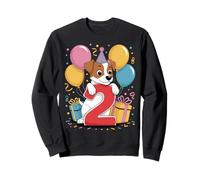2º cumpleaños niño niña 2 años dos Jack Russell Terrier Sudadera