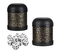 2 Dados Poker con Cubilete Juego de Dados, con 12 Adecuado para Viajes, Fiestas y Juegos