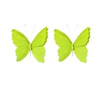 2 decoraciones de jardín de mariposas de papel 3D, adornos colgantes vibrantes para fiestas, festivales, reuniones, decoración de techo de pared fácil de montar para habitación de niños, patio al aire
