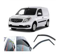 2 deflectores de Viento para Renault Kangoo II 2007-presente Mercedes Citan 2012-presente Color Ahumado Oscuro Vidrio acrílico