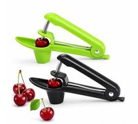 2 deshuesadores de cerezas, removedor de huesos de cereza, acero inoxidable, descorazonador de cerezas, deshuesador de frutas, deshuesador de frutas a mano, removedor de cerezas para eliminar