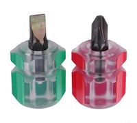 2 destornilladores de cabeza plana y cruz para reparar equipos en lugares pequeños o de difícil acceso