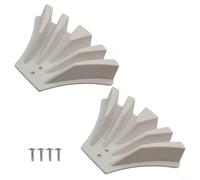 2 desviadores de canalones para una gestión eficaz del agua de lluvia y mejora estética del césped (blanco)