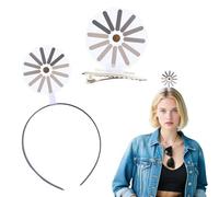 2 diademas de carga cerebral, 2026 nuevas diademas creativas para el cabello de mujer, horquillas giratorias divertidas y de carga, accesorios para el cabello para mujeres (diadema + horquilla, 1