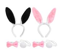 2 Diademas De Conejo, Viene Con 2 Pajaritas Y 2 Colas, Lindas Diademas De Animales, Diademas Creativas, Accesorios Para Juegos De Rol, Artículos Para Fiestas.