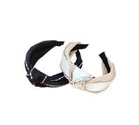 2 diademas de diamantes de imitación, horquilla retro simple de doble nudo, bonitas diademas para mujeres y niñas, cabello fino y mediano, antideslizantes, accesorios para el cabello