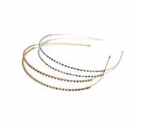 2 diademas de doble capa con brillantes de colores, diadema para mujer, tocado antideslizante, diadema para el pelo, accesorios para el cabello para uso diario, mixta